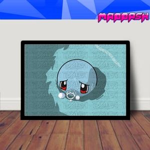 Pokemon Go Sad Squirtle Poster kids Nursery Print